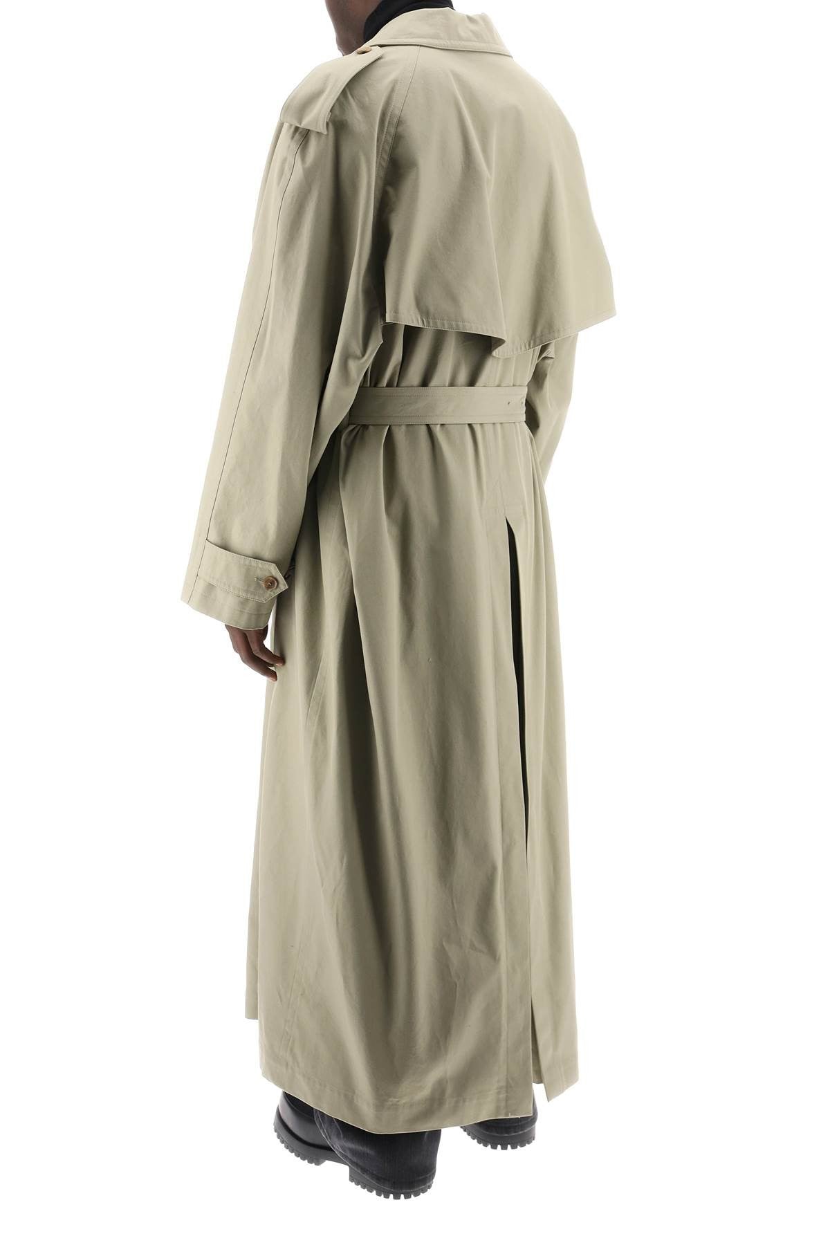 lond double-breasted trench coat