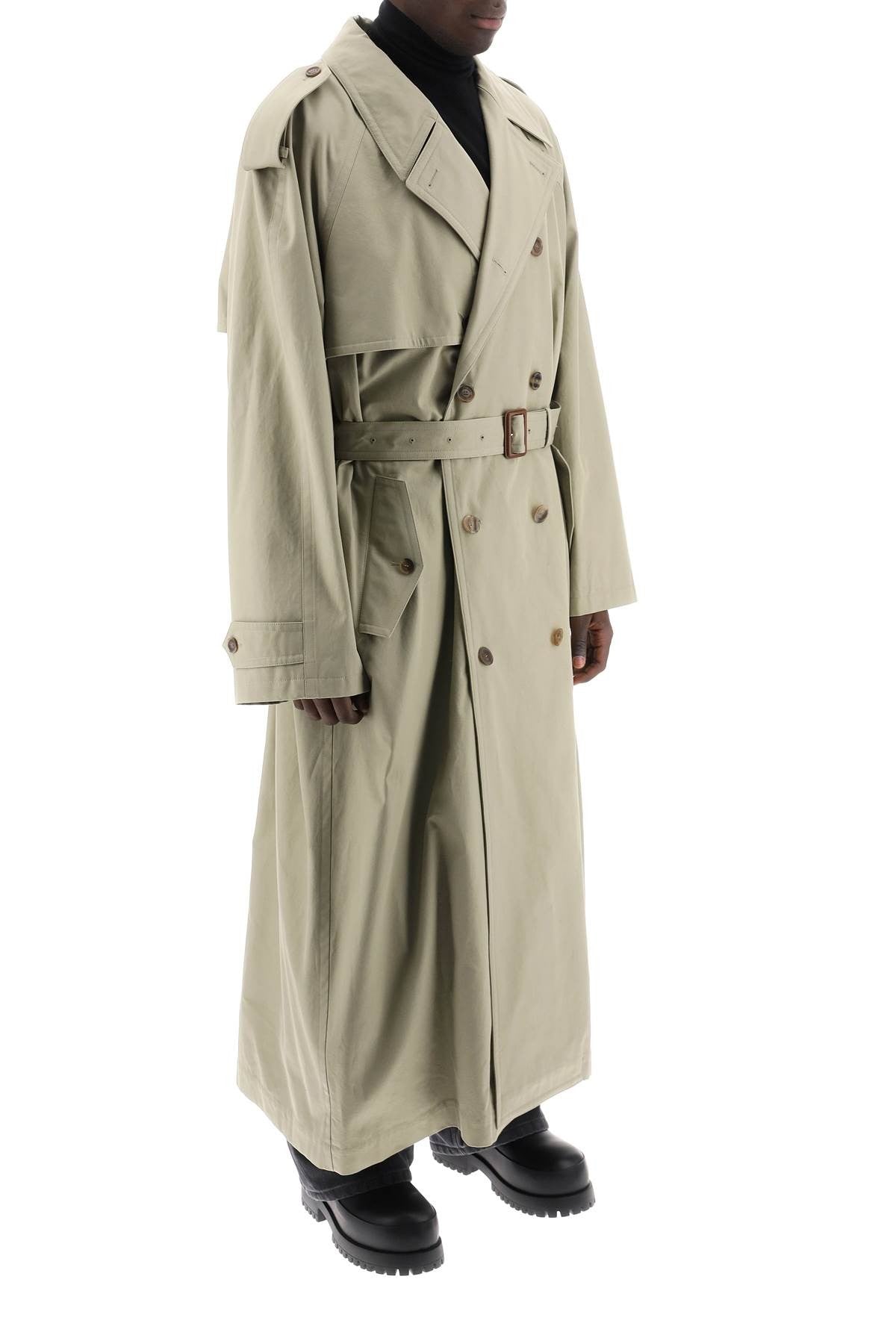 lond double-breasted trench coat