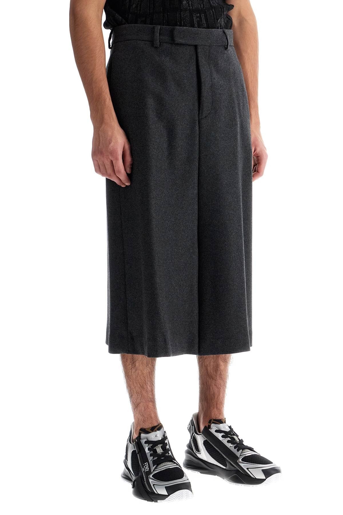 long cashmere bermuda shorts