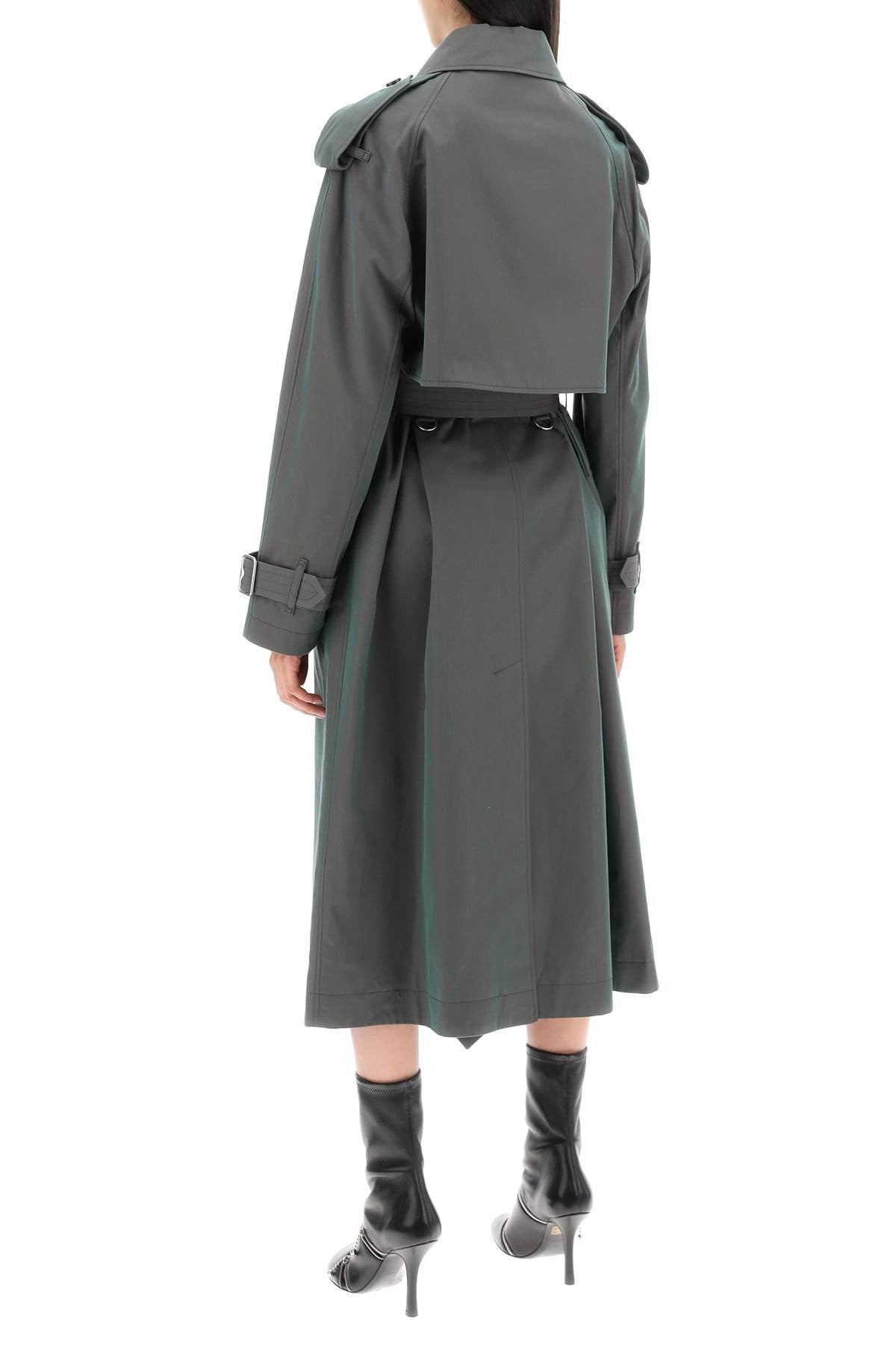 long iridescent trench