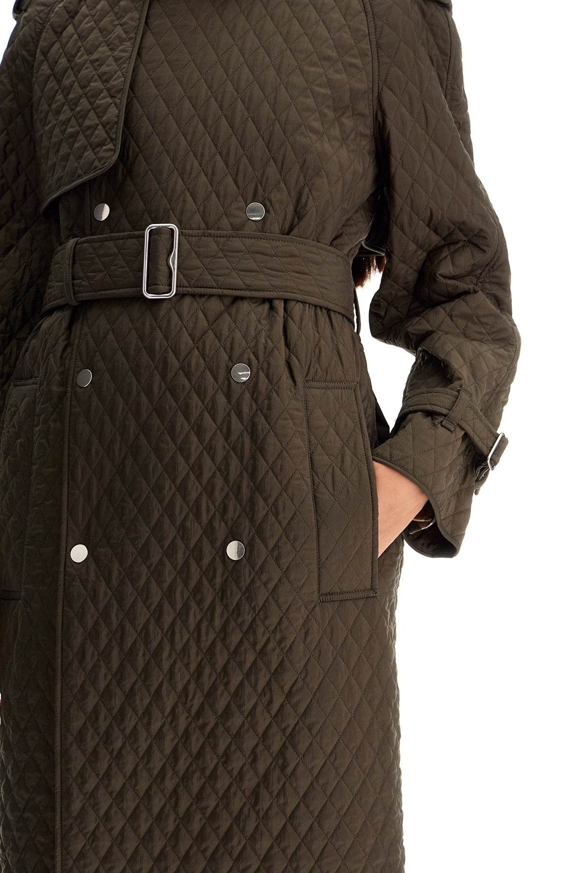 Long Quilted Trench Coat