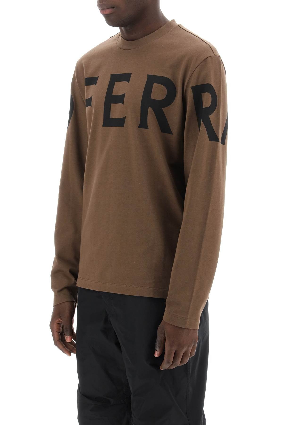 long sleeve t-shirt with oversized logo