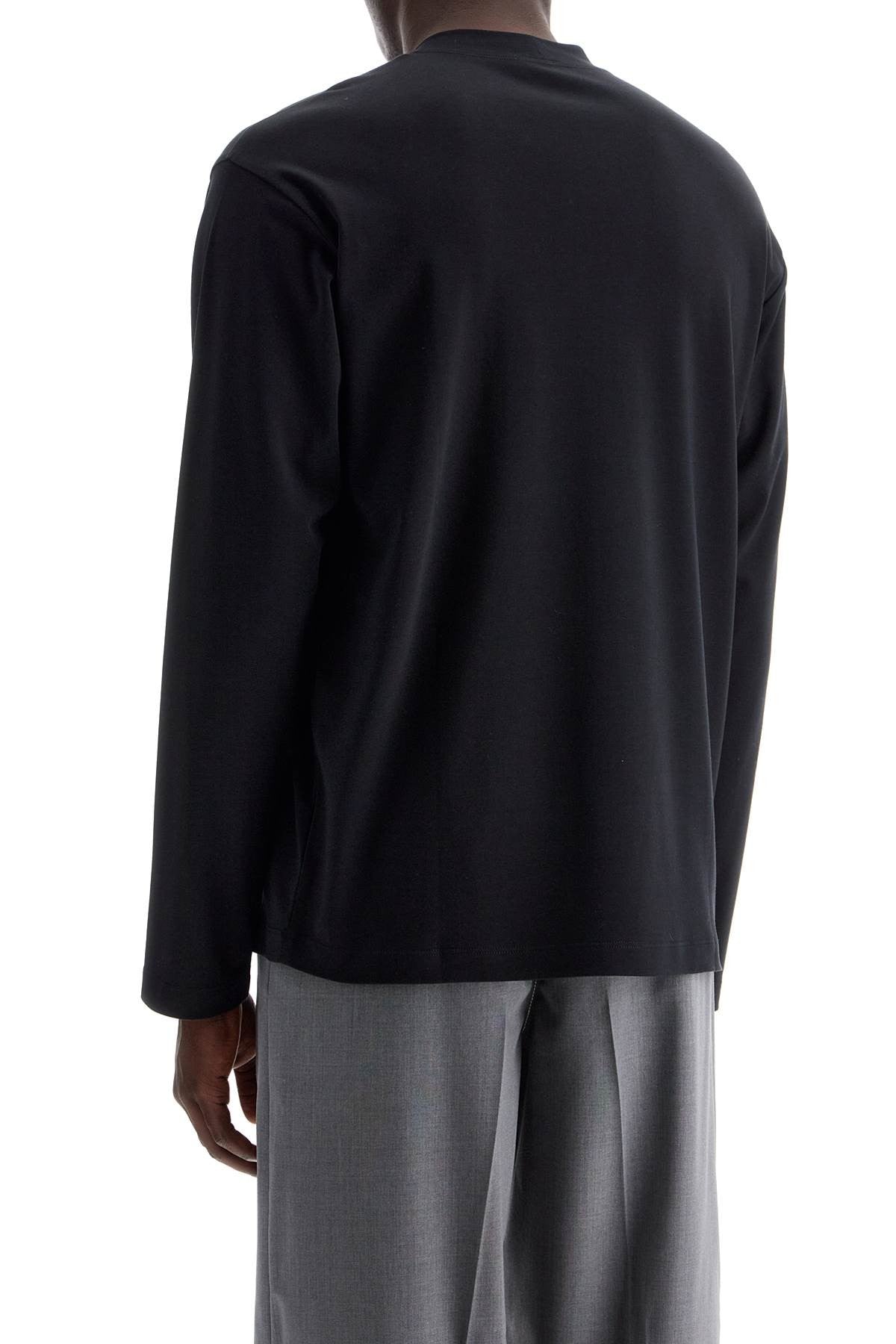 long-sleeved cotton and silk t-shirt for