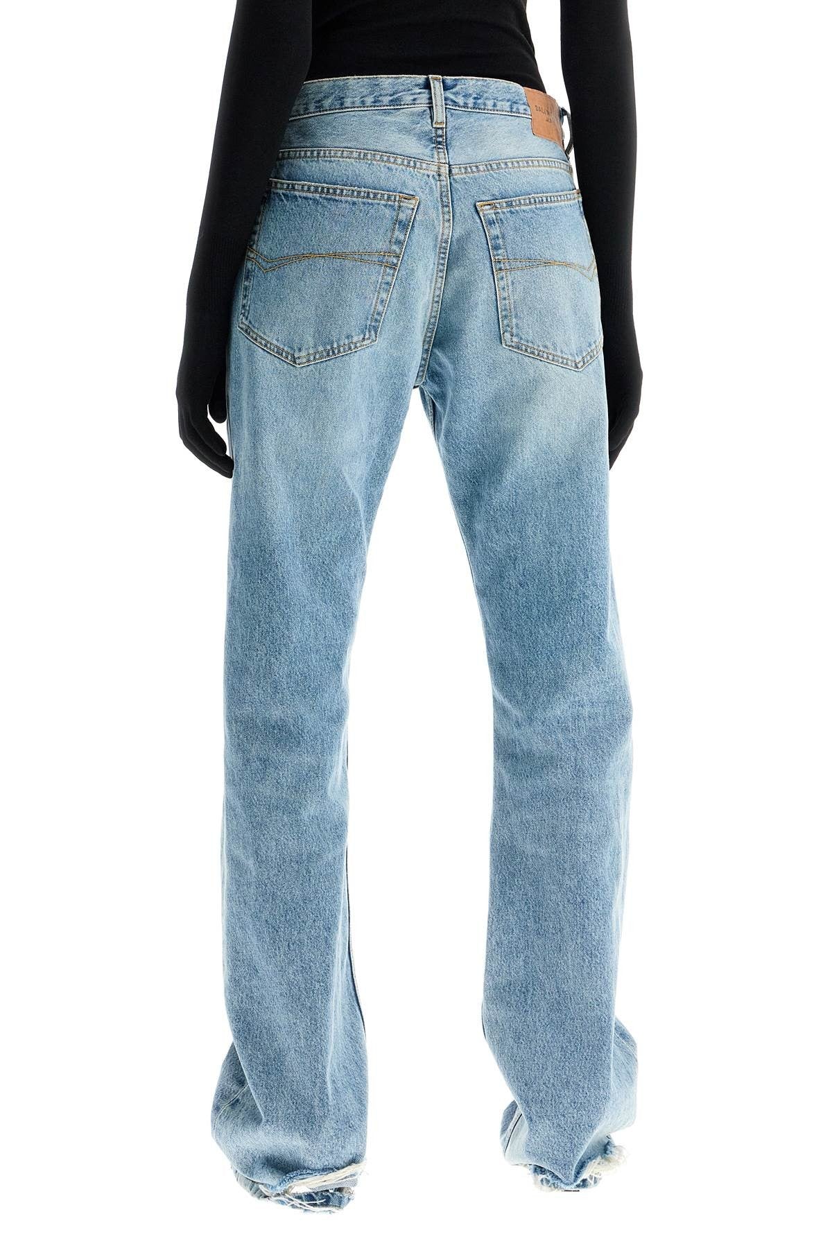 low-rise straight leg jeans