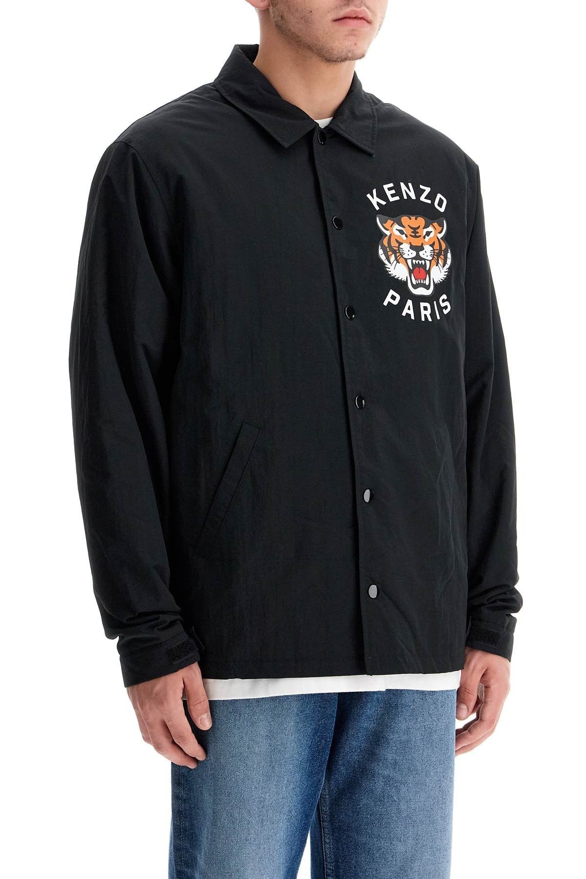 lucky tiger nylon overshirt for