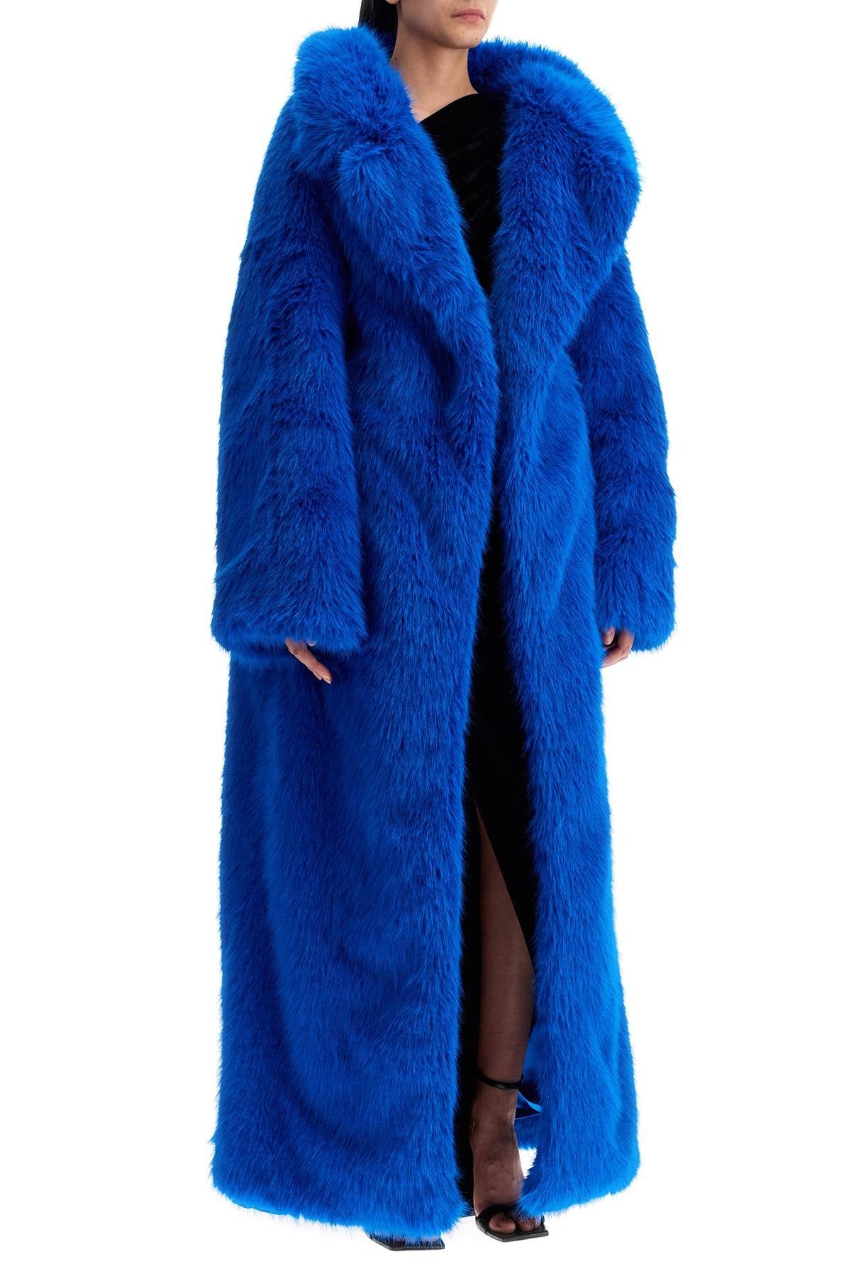 maxi faux fur coat in