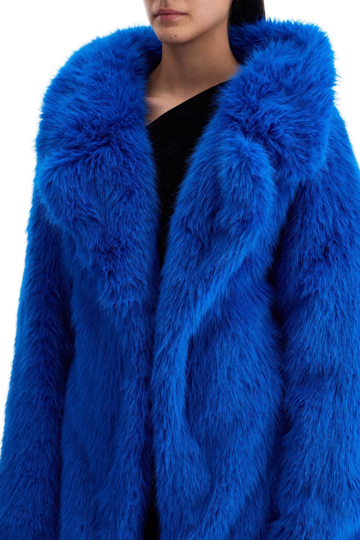 maxi faux fur coat in