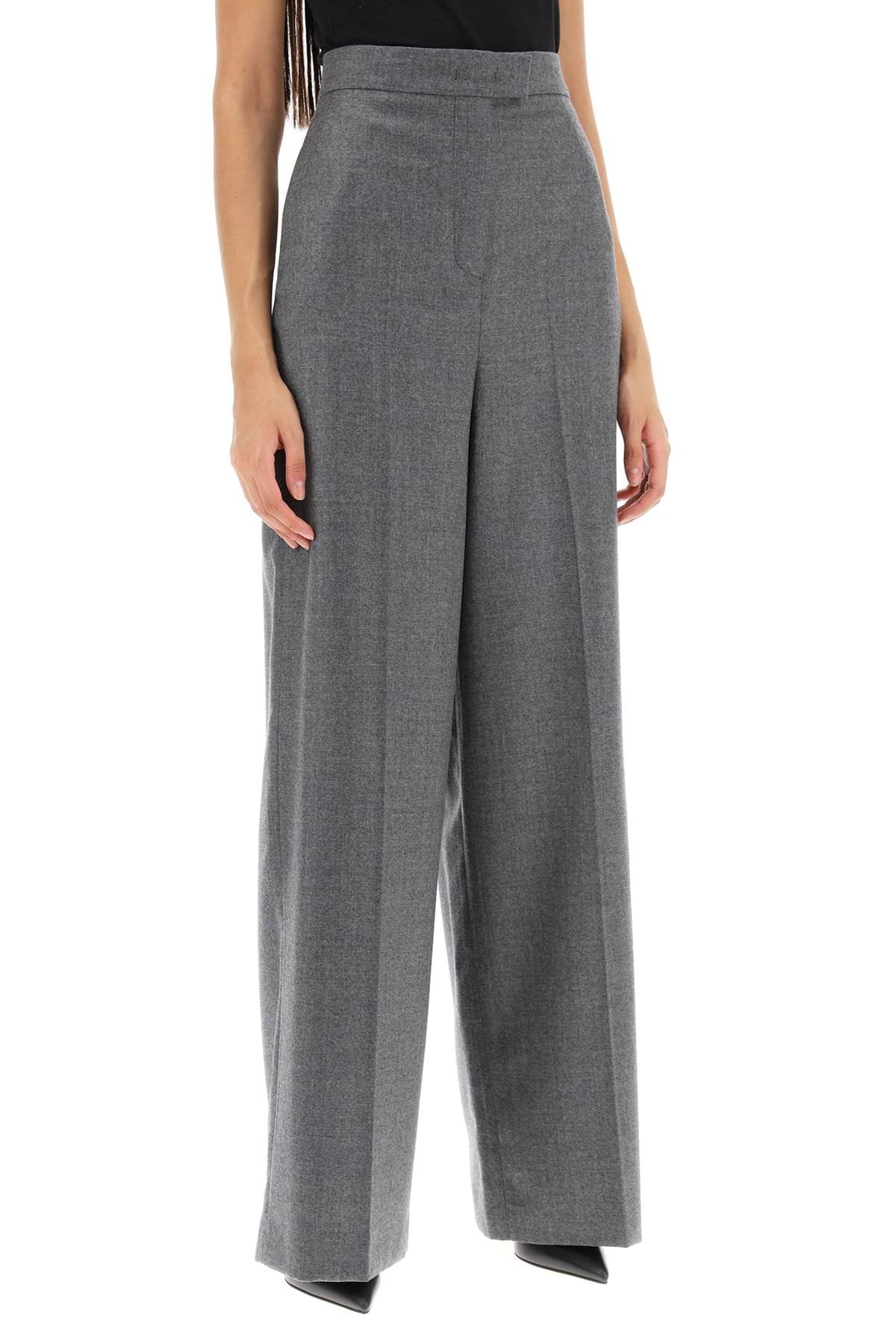 Melange Wool Palazzo Pants