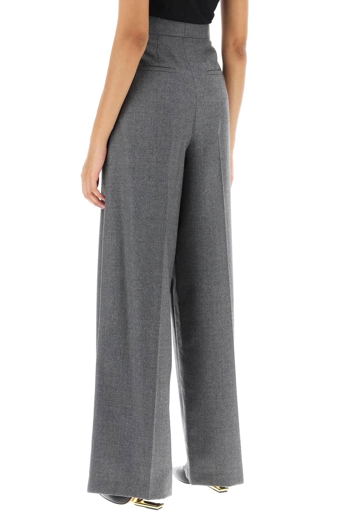 Melange Wool Palazzo Pants