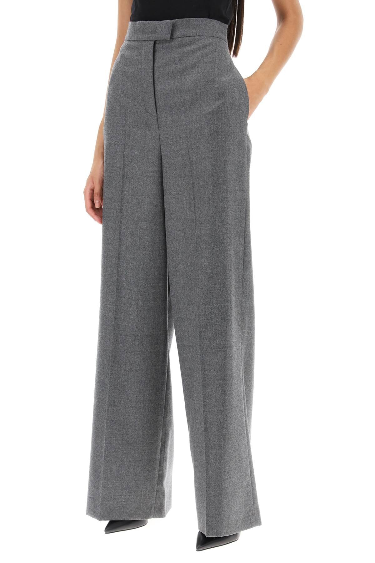 Melange Wool Palazzo Pants