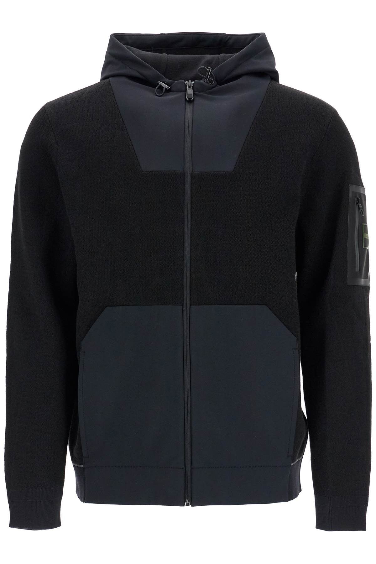 men's black hoodie with zip