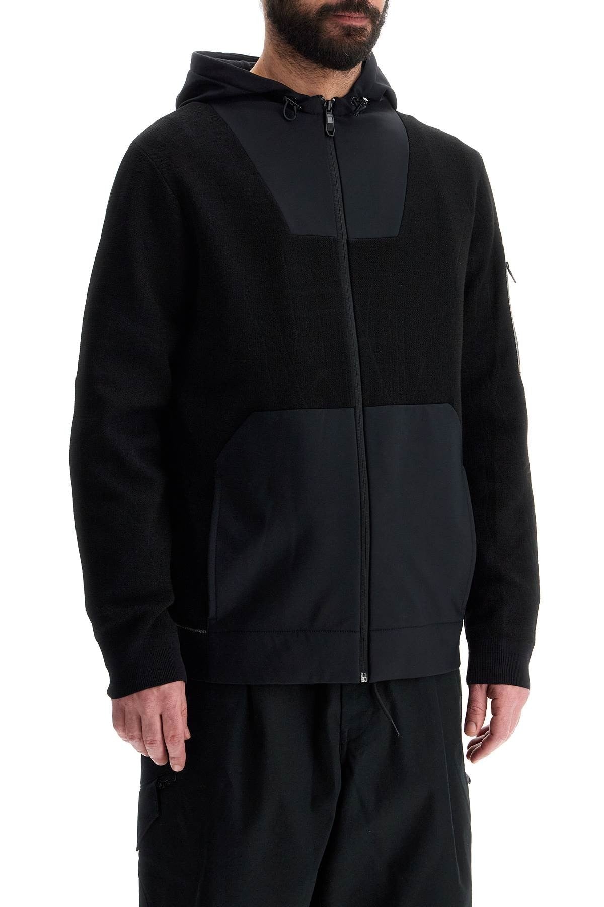men's black hoodie with zip