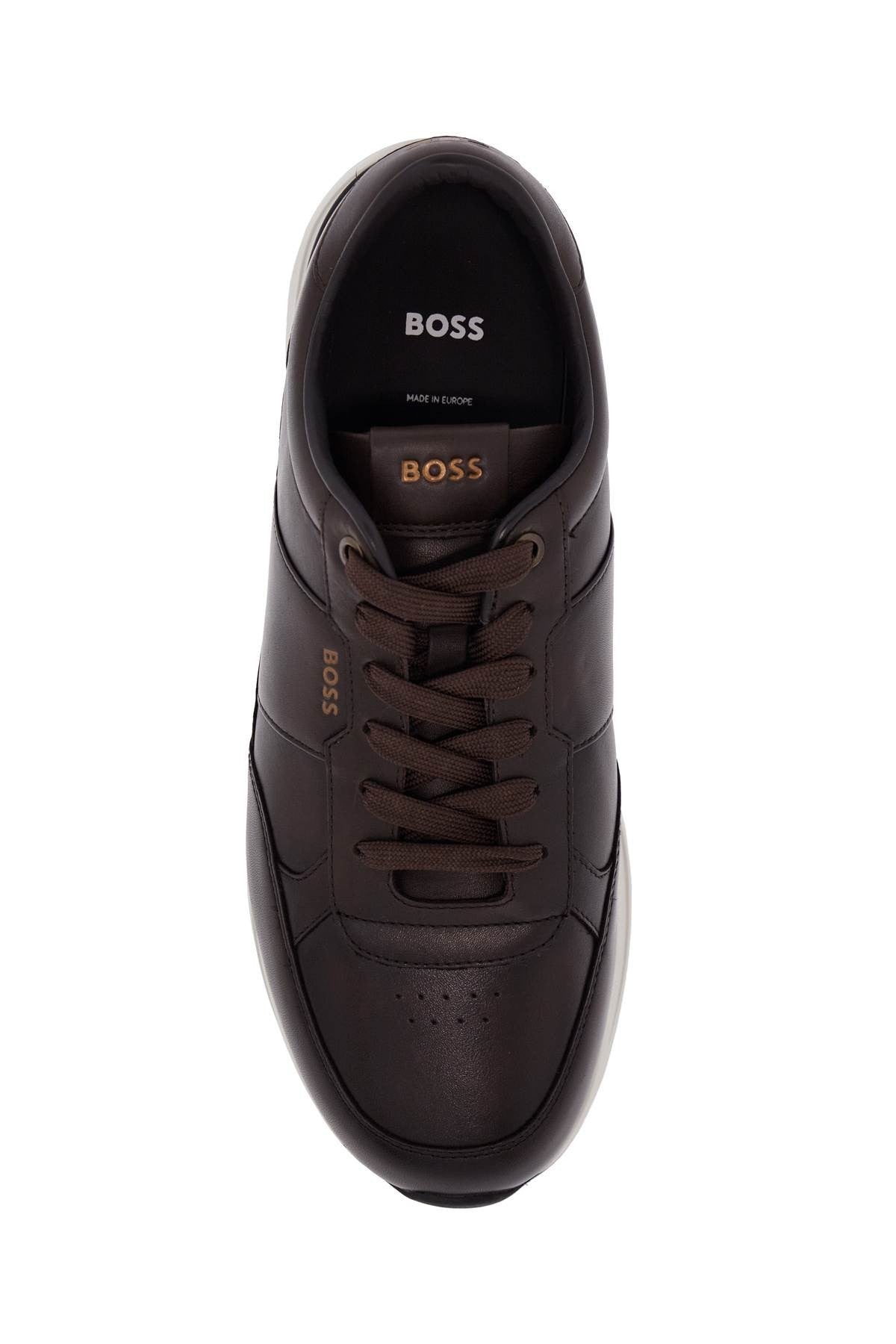 men's dark brown leather sneakers with rubber sole jace_runn_bu