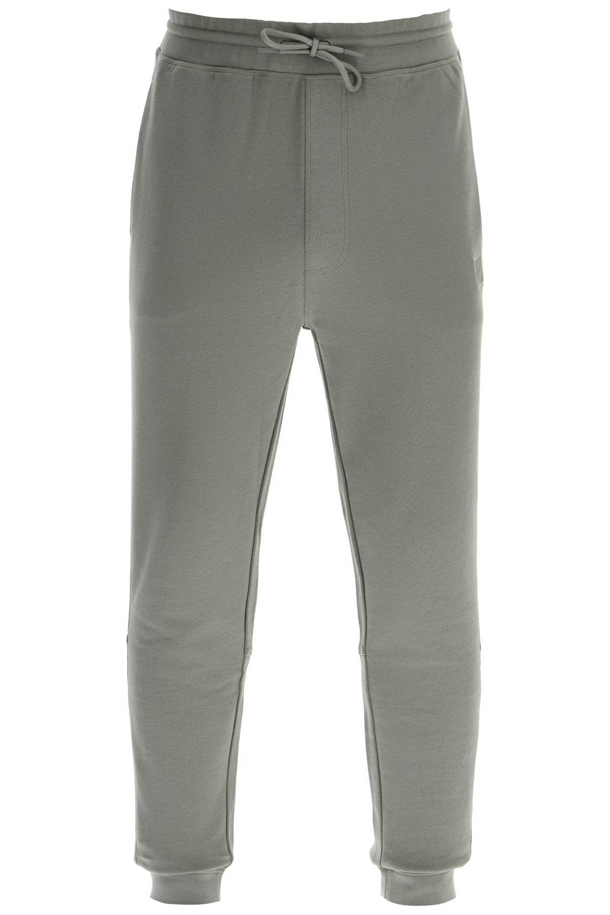 men's high-waisted regular fit cotton pants open grey