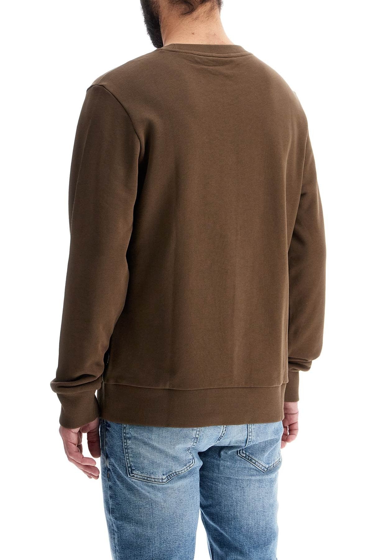 men's long sleeve crew neck cotton sweatshirt in green