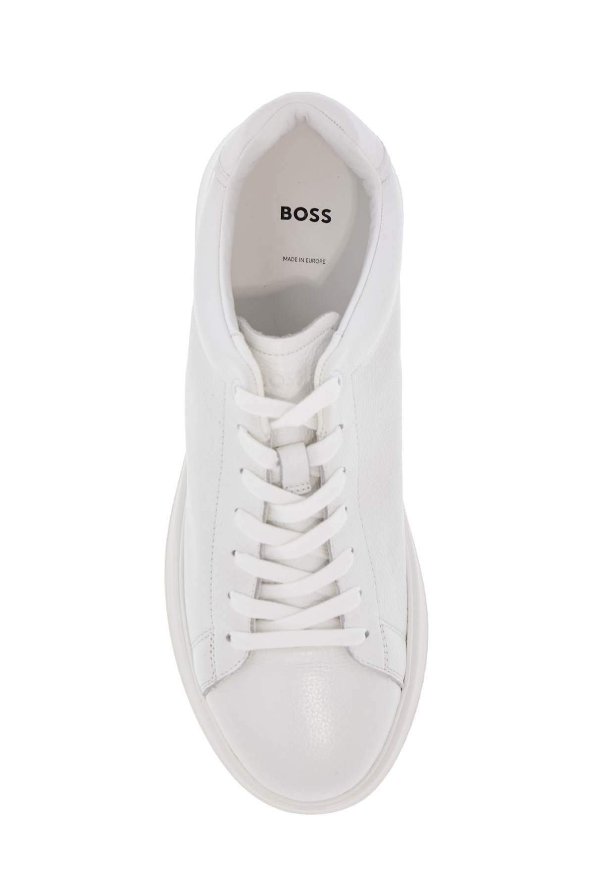 men's sneakers bulton_runn_gr white leather with rubber sole