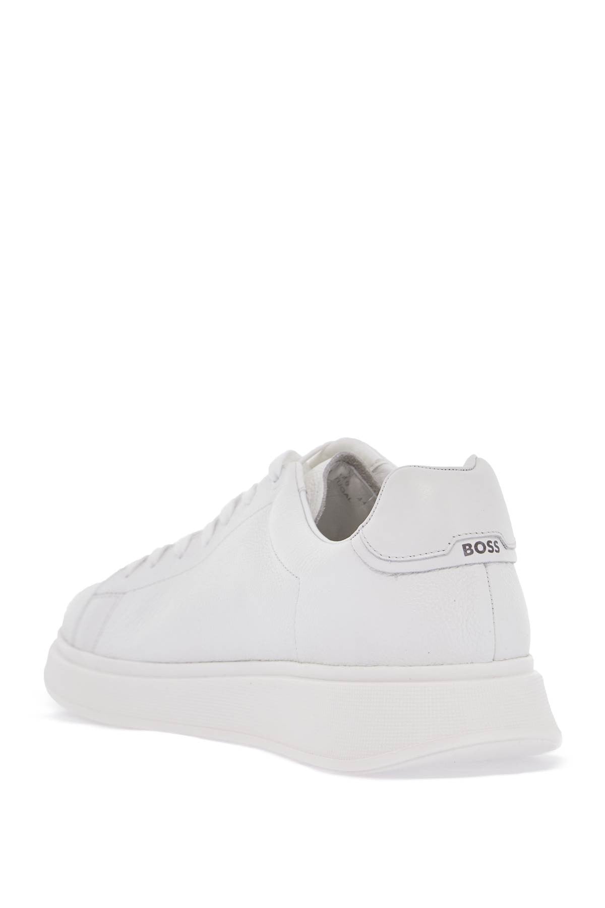 men's sneakers bulton_runn_gr white leather with rubber sole
