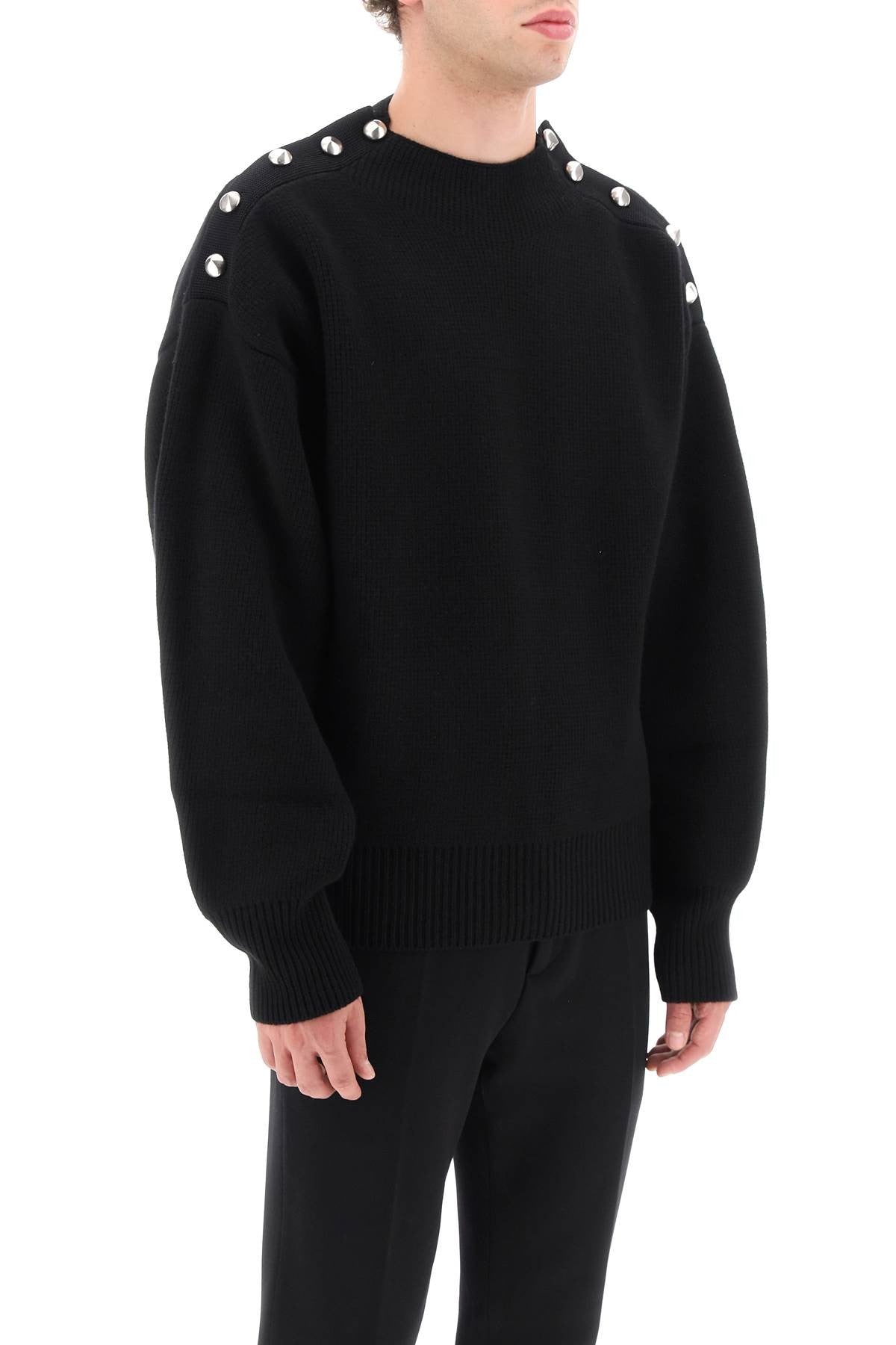 Metal Button Sweater