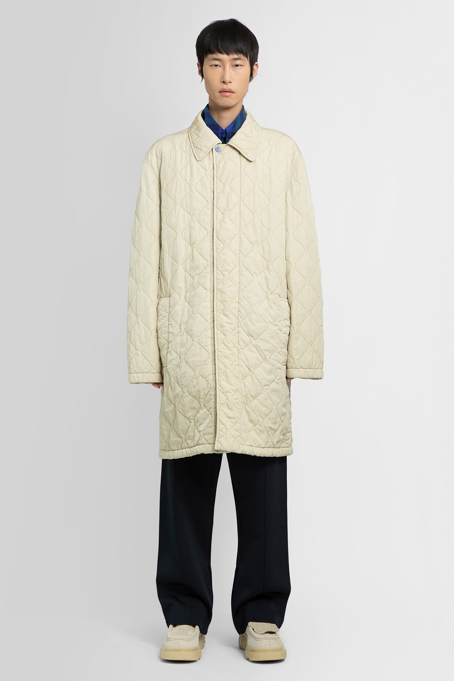 Mid-Length Quilted Nylon Car Coat