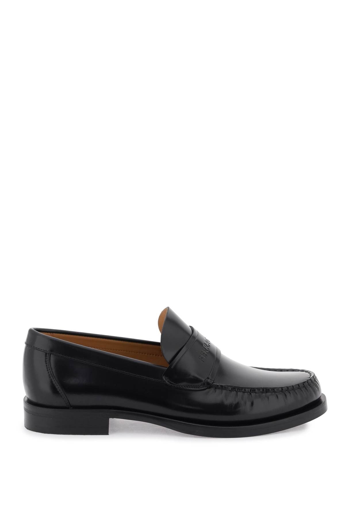 mocassin with lettering