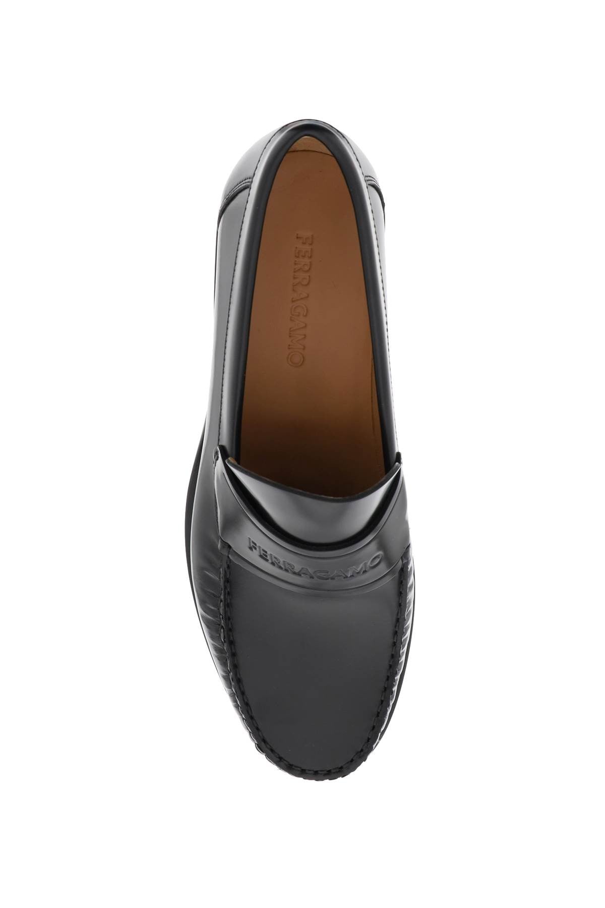 mocassin with lettering
