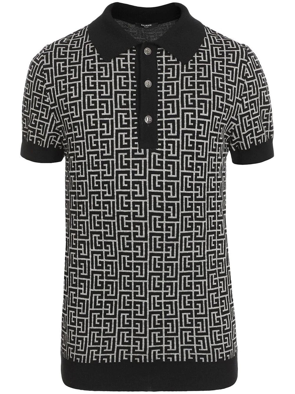 Monogram Wool & Linen Polo
