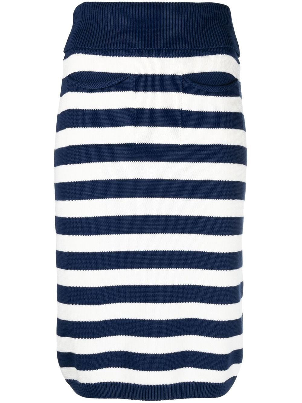 Nautical Stripes Midi Skirt