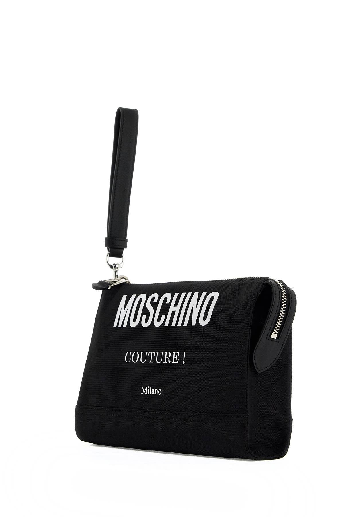 nylon logo pouch with zip