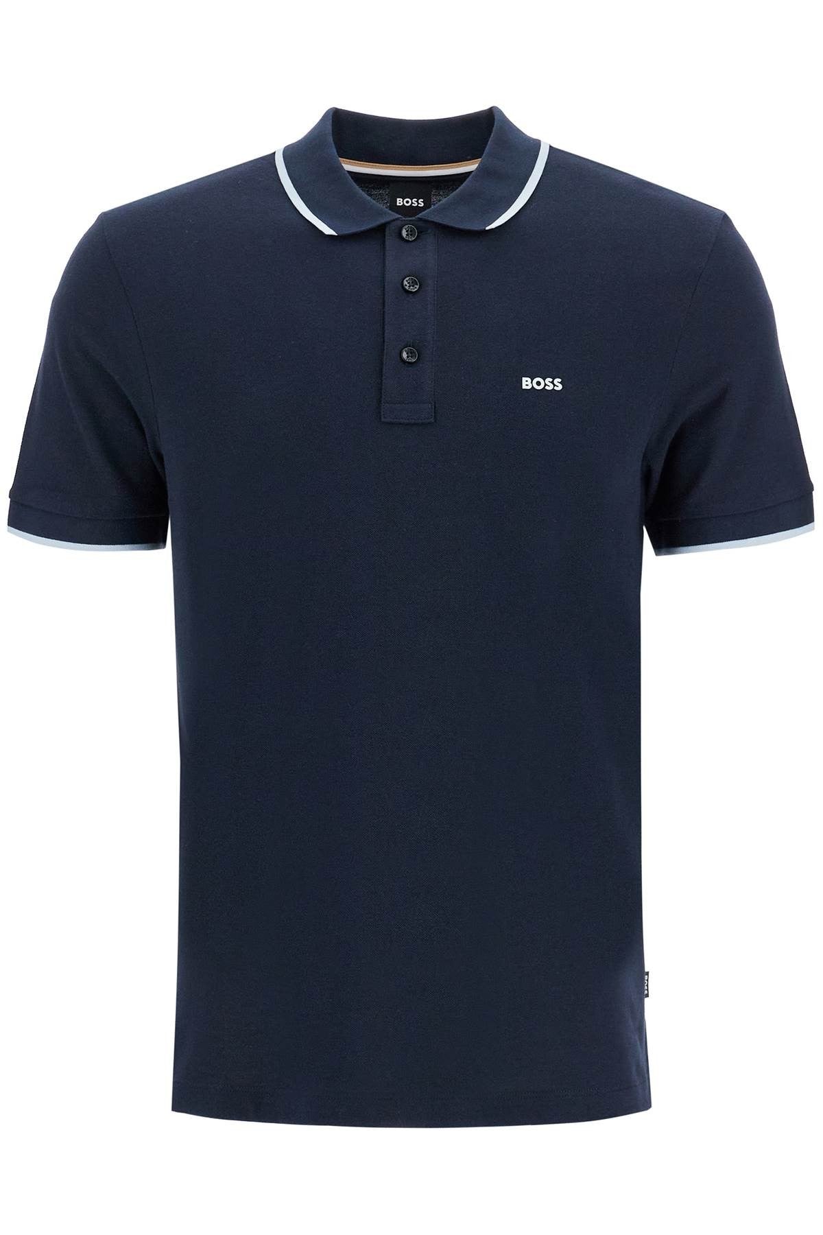 parlay polo shirt with contrast trims