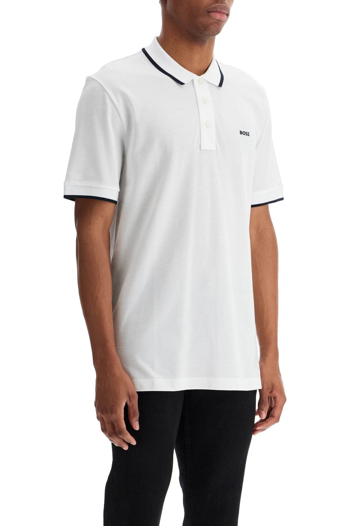 parlay polo shirt with contrast trims