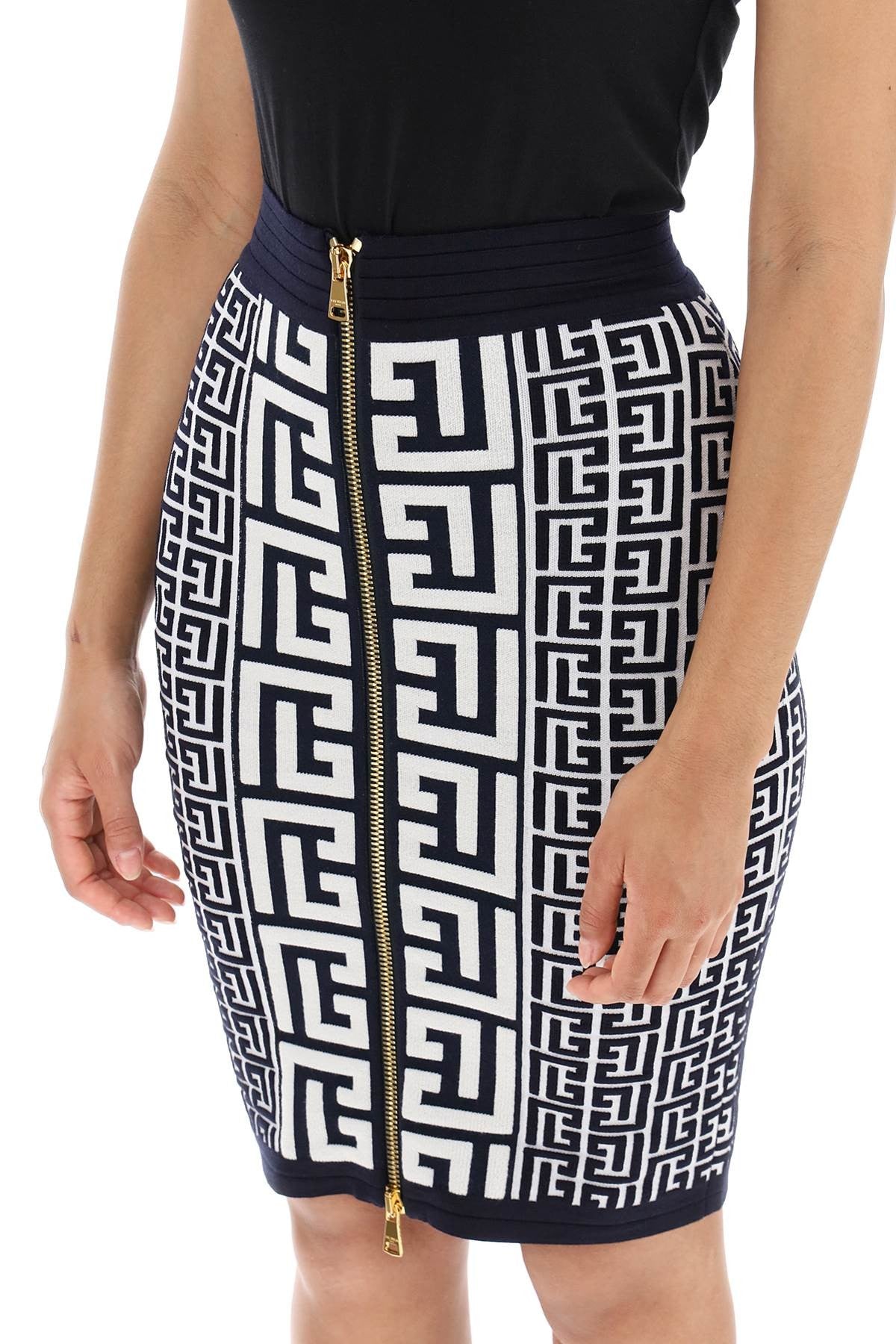 Pencil Skirt In Monogram Knit