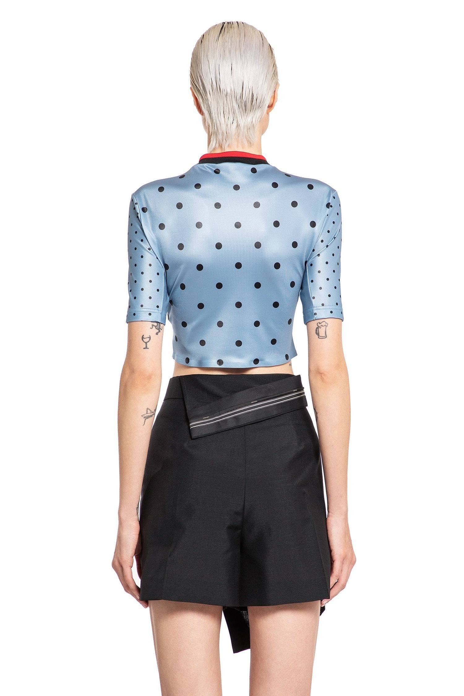 Polkadot Cycling Logo Crop Top