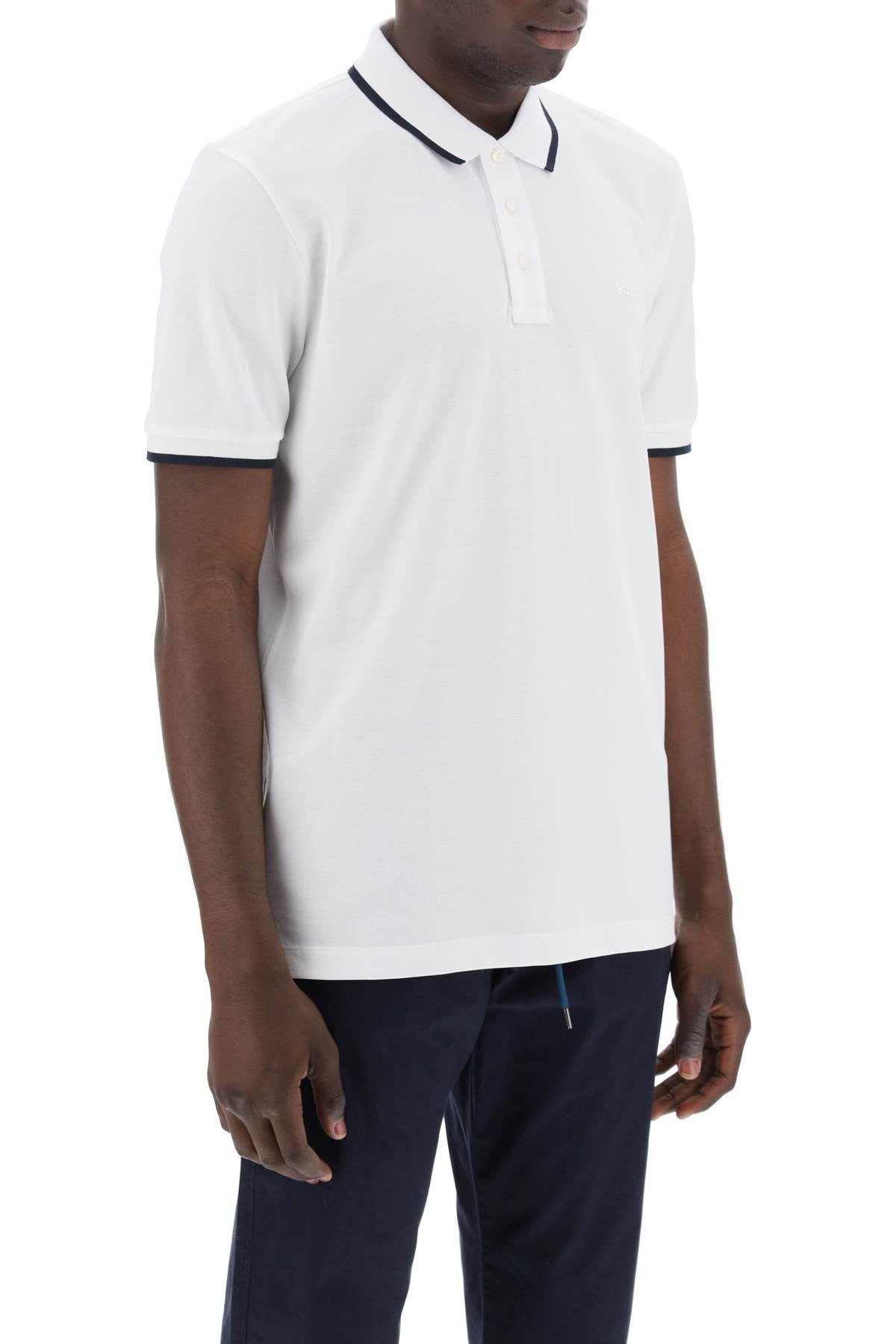 polo shirt with contrasting edges