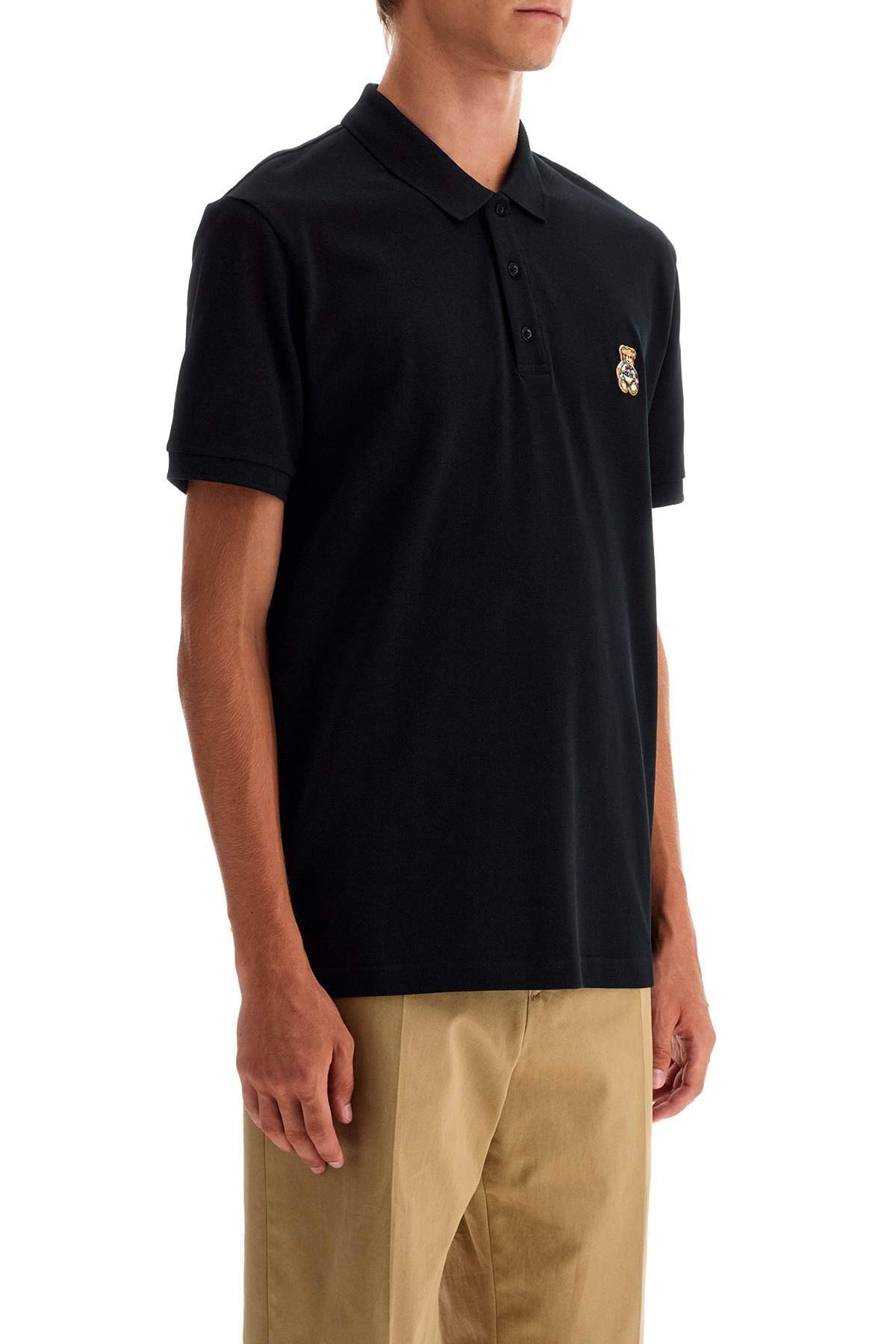 polo shirt with teddy bear application