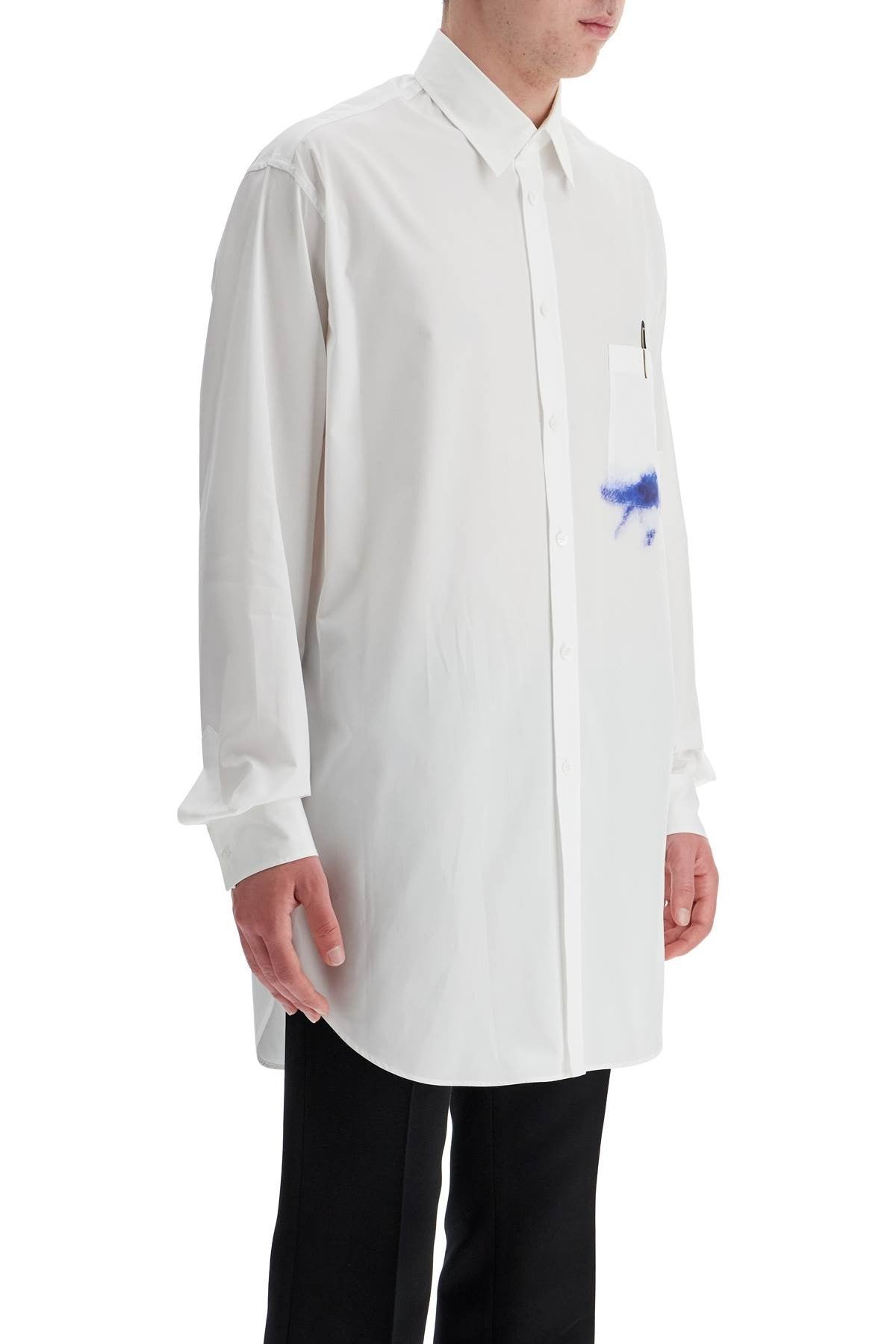 printed pocket shirt with button