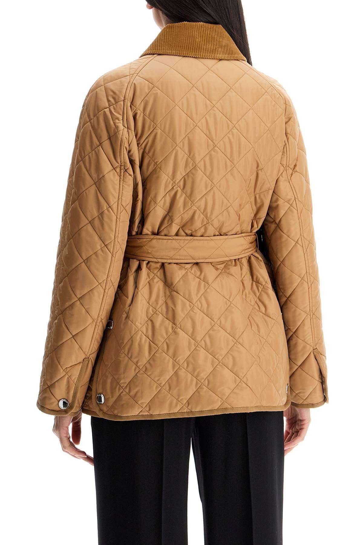 quilted jacket with belt pen