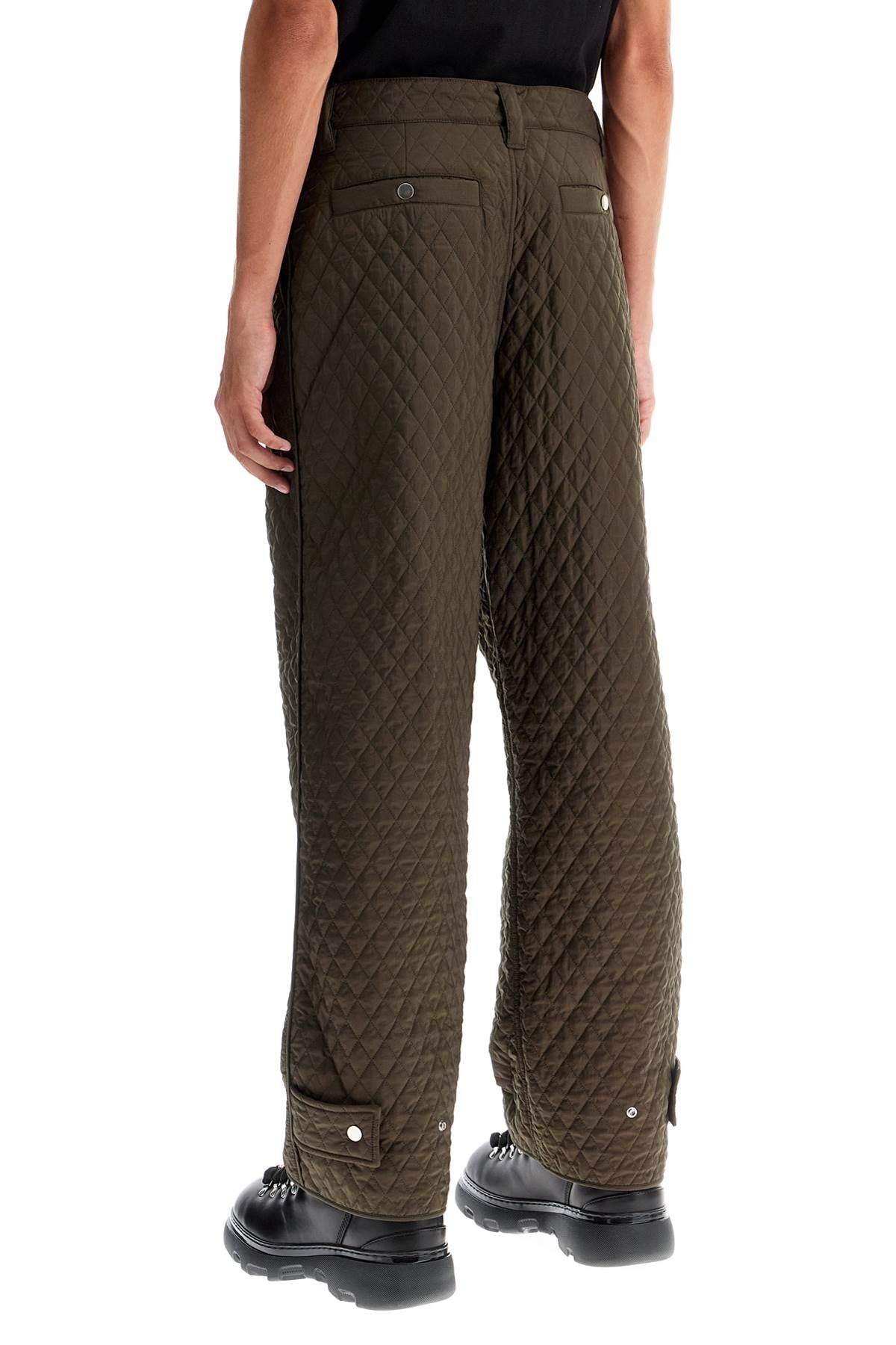 quilted nylon pants for