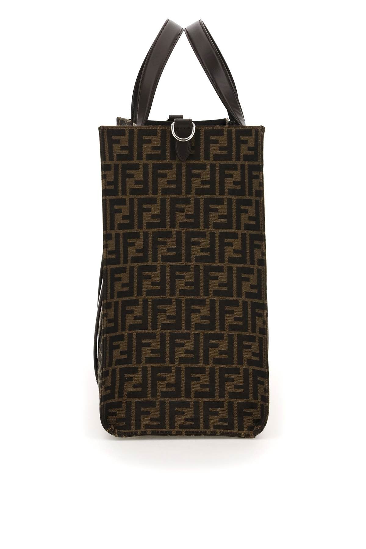 recycled ff jacquard fabric tote bag