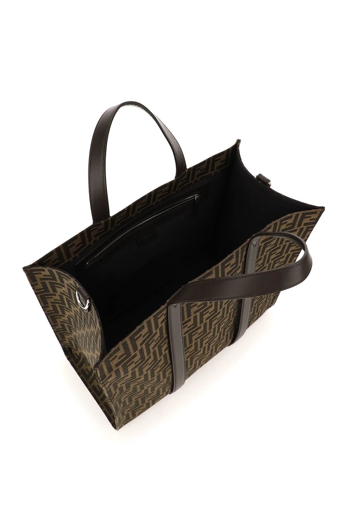 recycled ff jacquard fabric tote bag