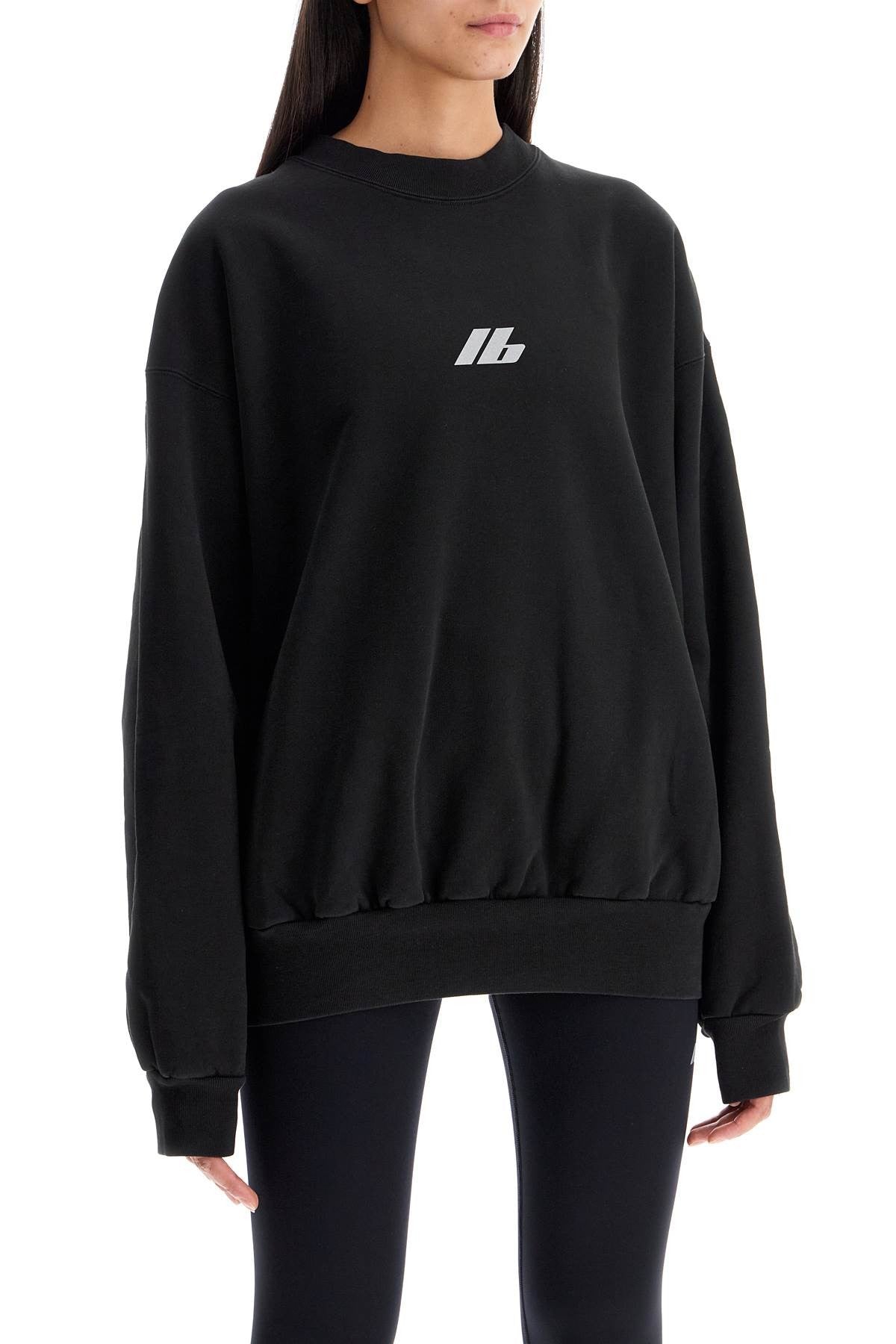 reflective logo sweatshirt with