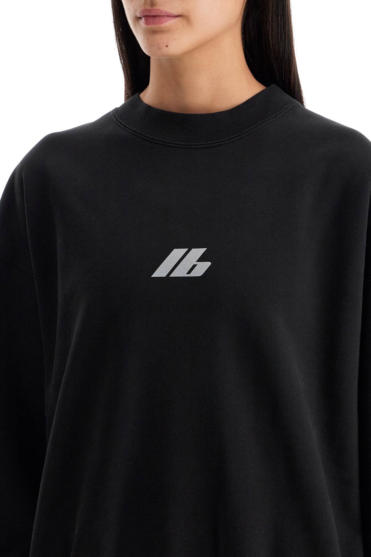 reflective logo sweatshirt with