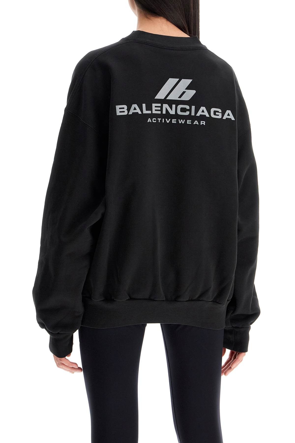 reflective logo sweatshirt with