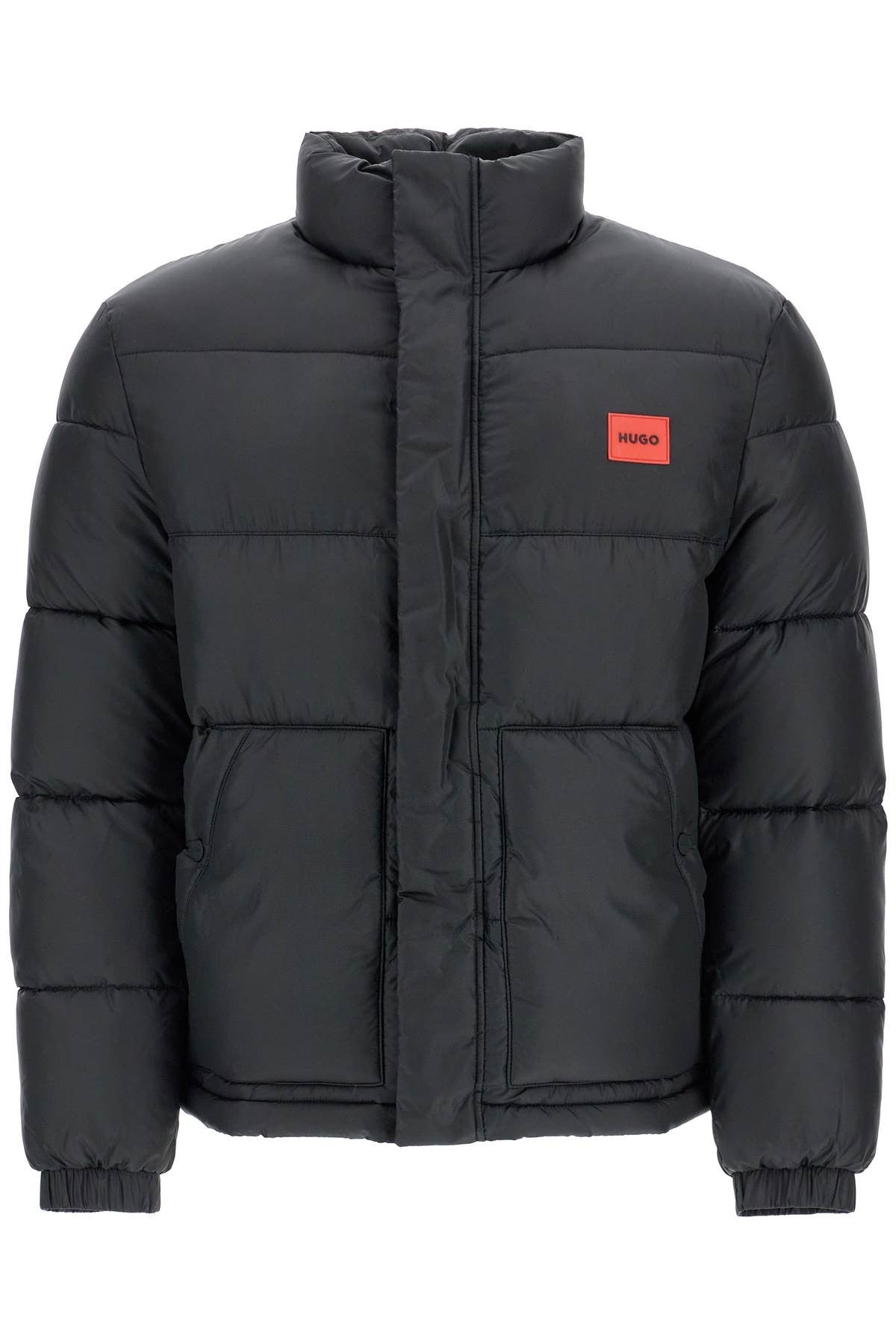 regular fit black puffer jacket