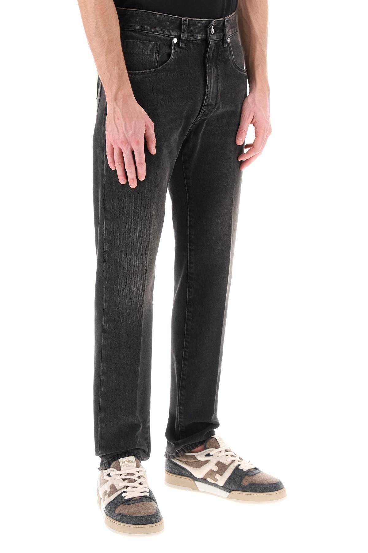 regular jeans with tailored crease