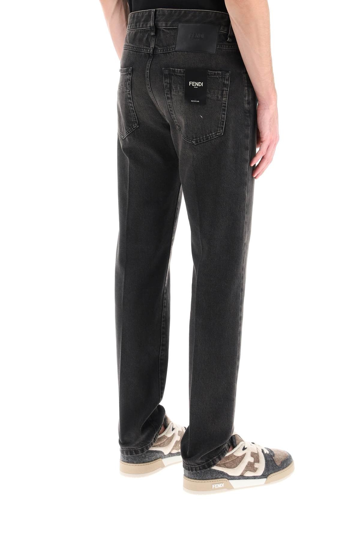 regular jeans with tailored crease