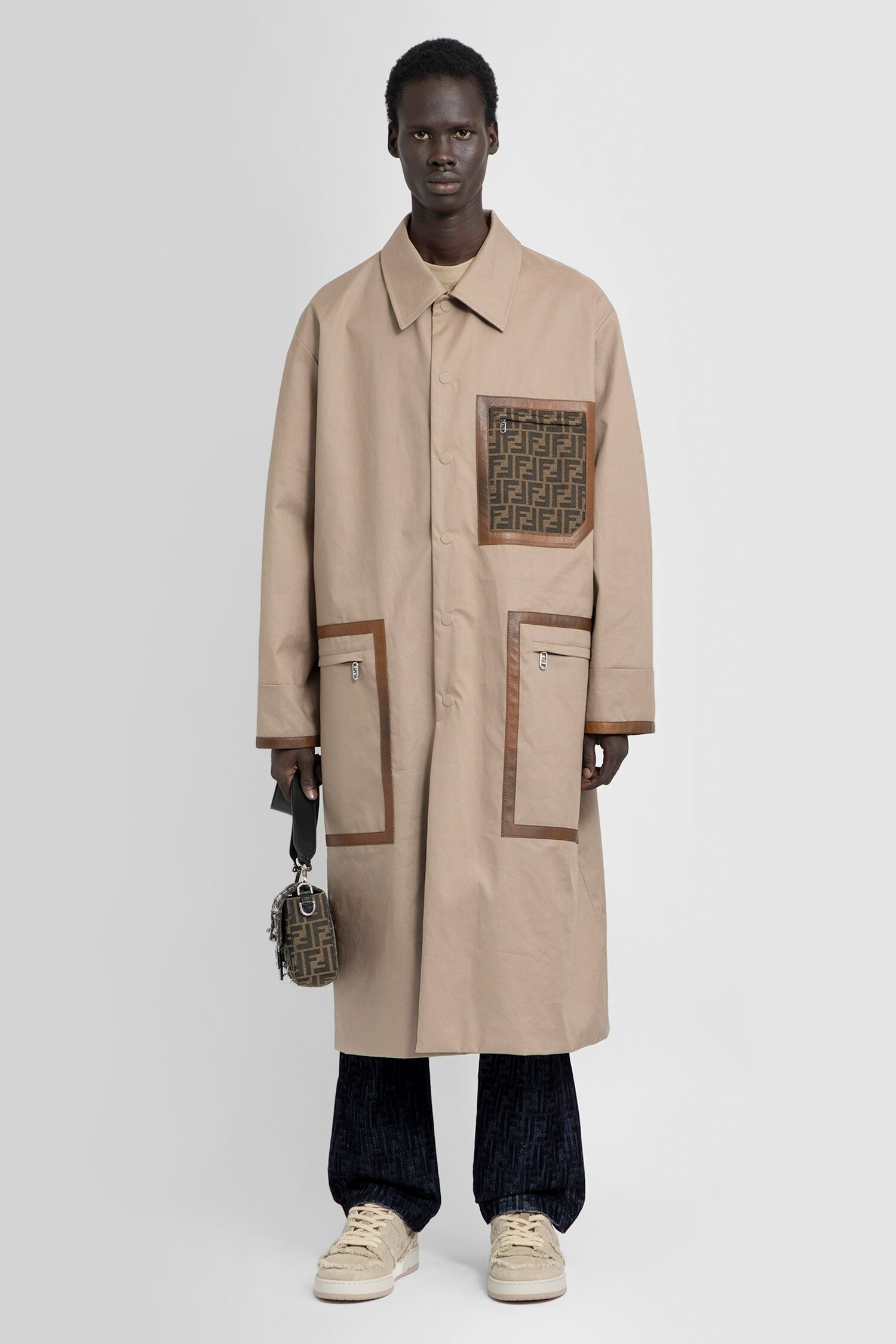 reversible fabric trench coat