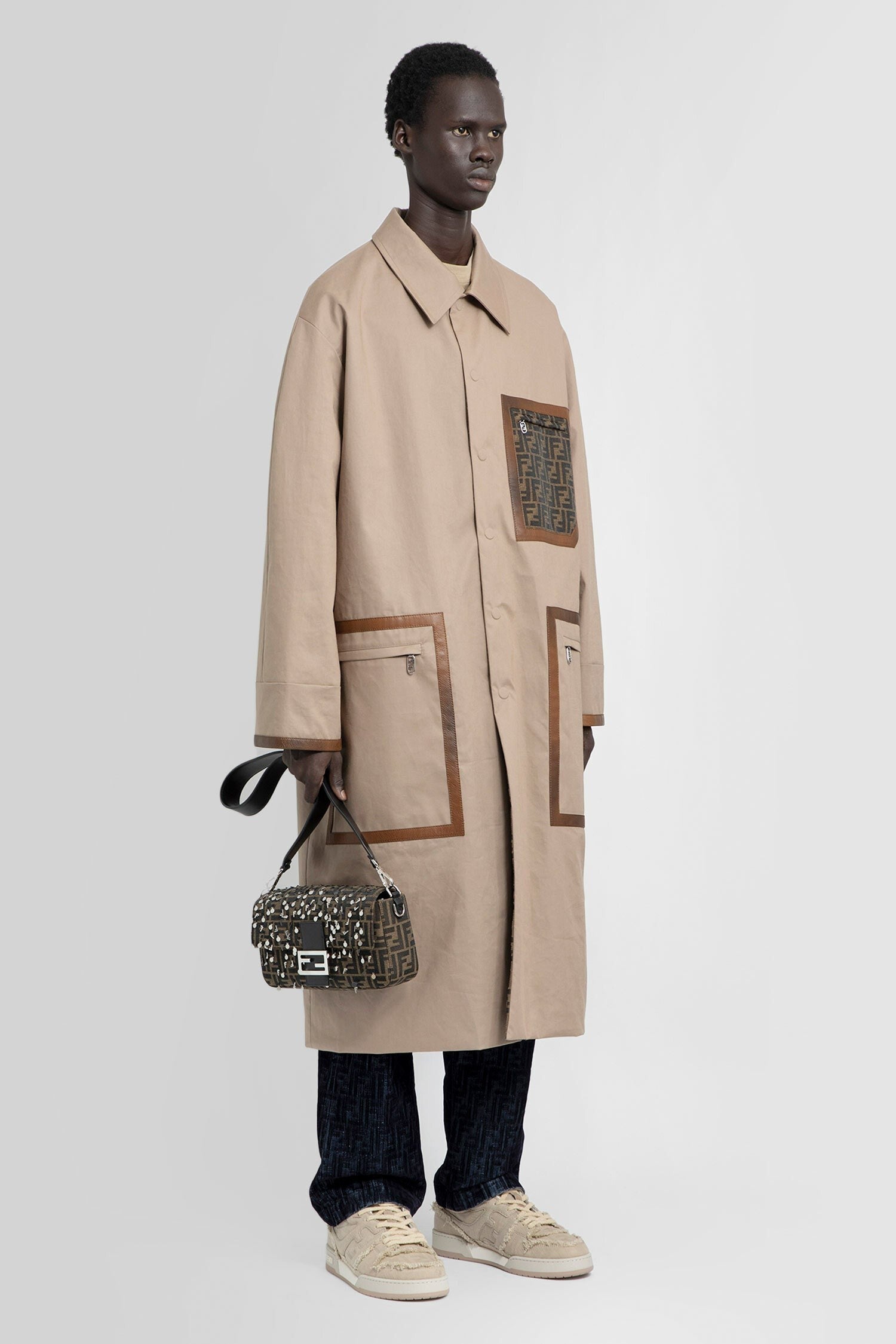 reversible fabric trench coat