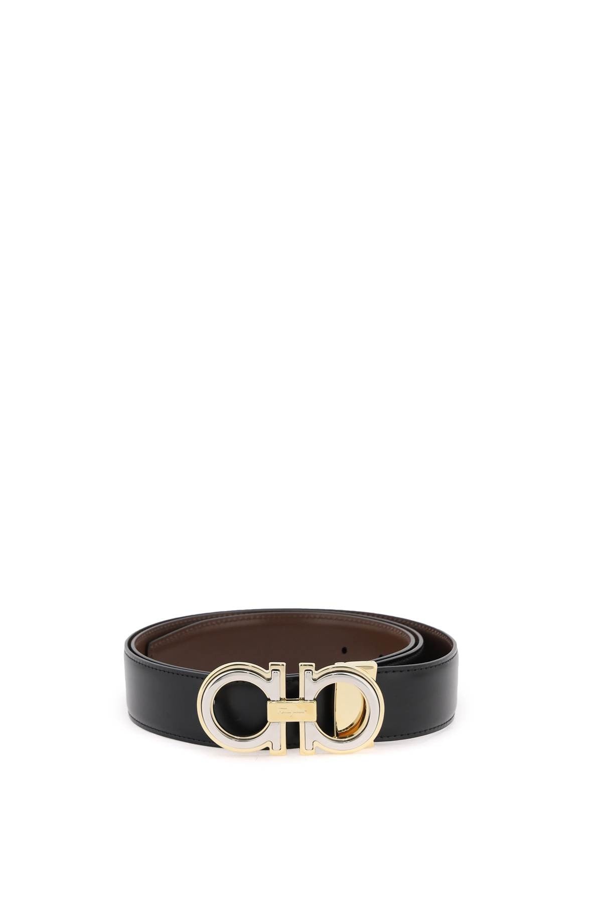 reversible gancini buckle belt