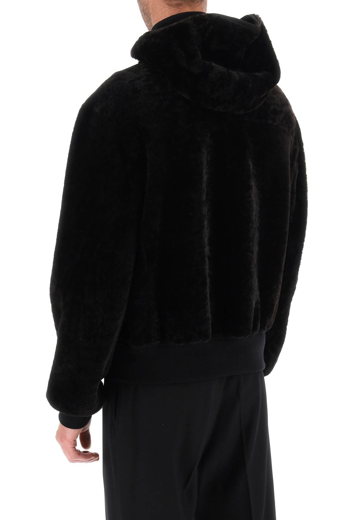 Reversible Shearling Hooded Blouson