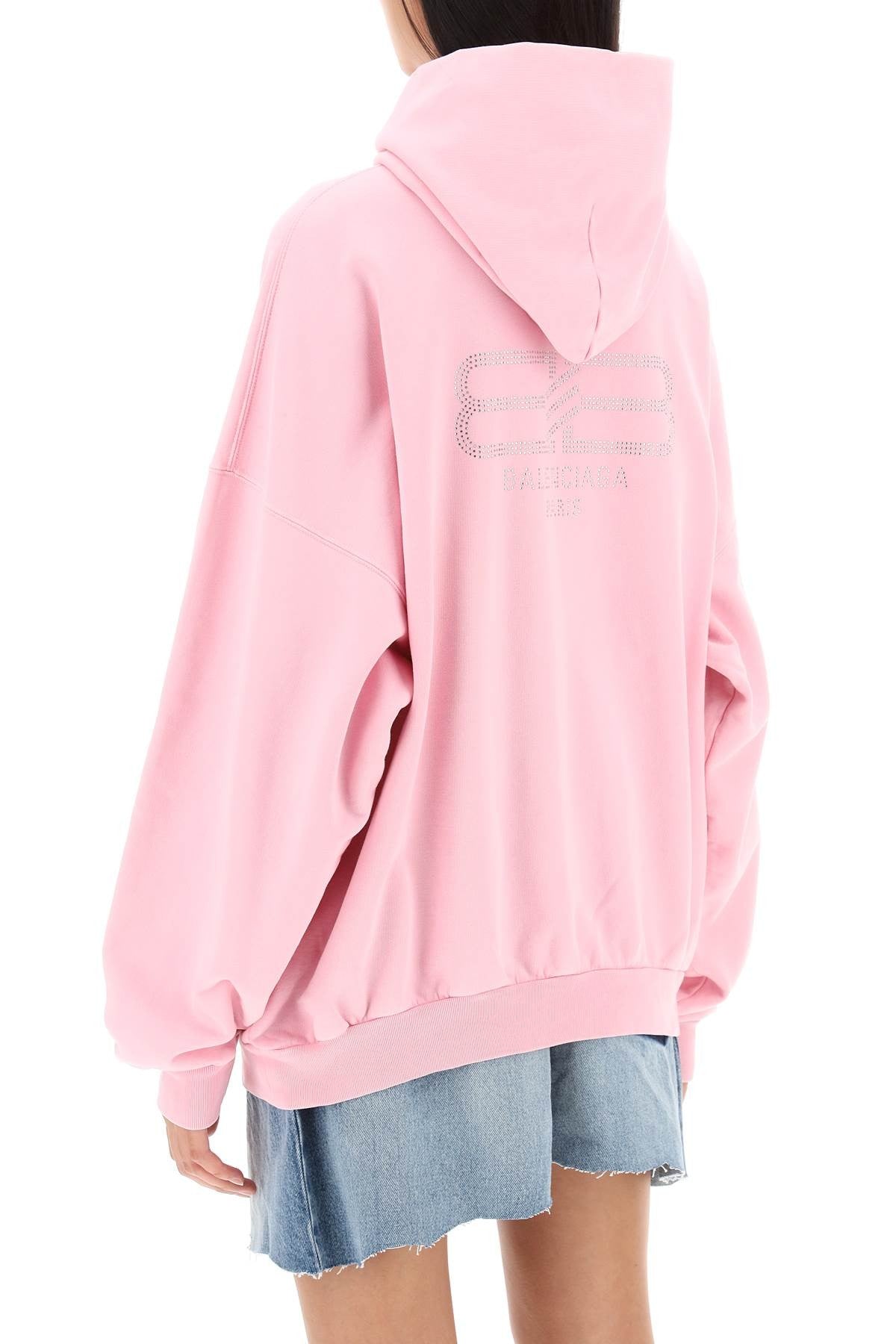 Rhinestone-Studded Bb Logo Hoodie